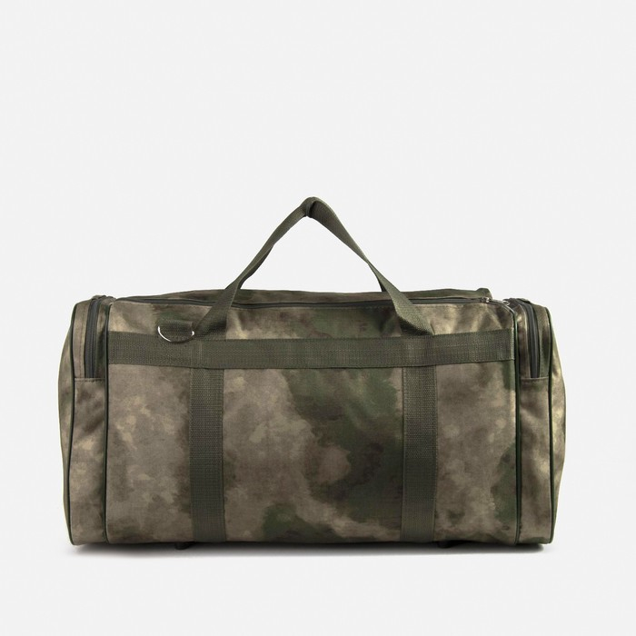 Сумка дорожная на молнии, 3 наружных кармана, длинный ремень, цвет камуфляж/хаки Сумка дорожная на молнии, 3 наружных кармана, длинный ремень, цвет камуфляж/хаки