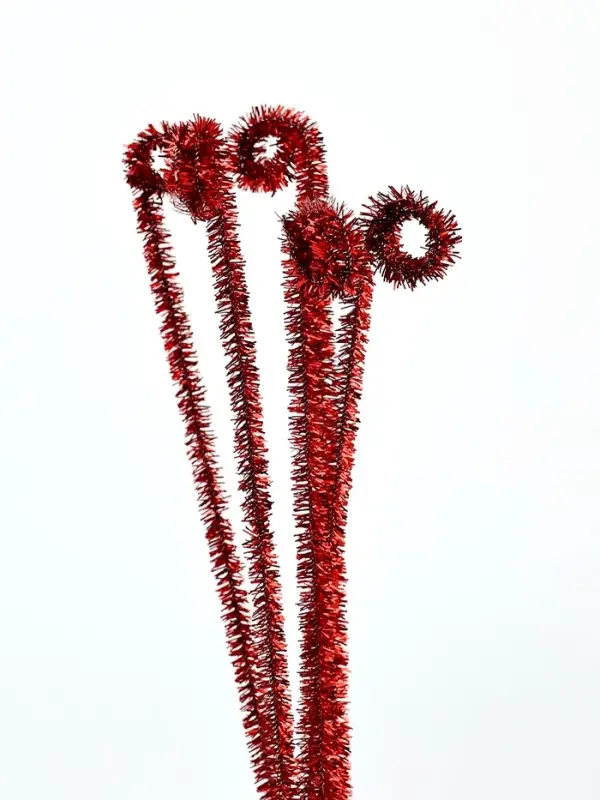 Синельная проволока &laquo;Блеск&raquo;, набор 50 шт., красная, 30 см