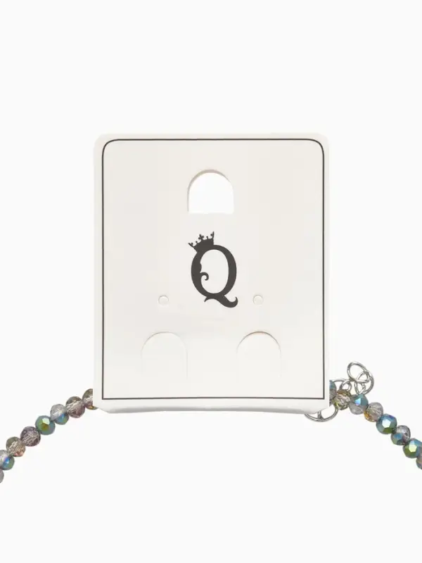 Чокер «Бабочка» хрусталь, серый в серебре, 36 см + 5 см доп, цепочка