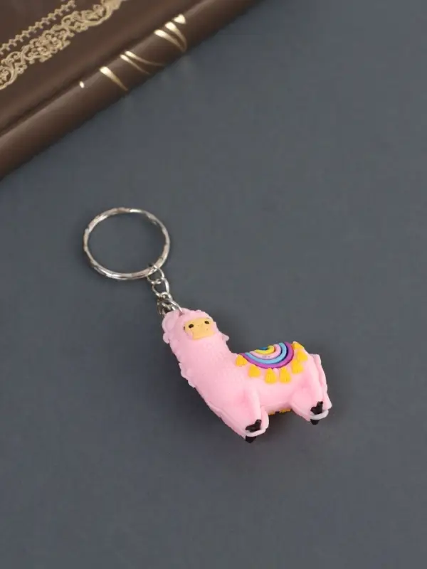 Брелок резина "Лама с попоной-ковром" МИКС 5,2х4,3х1,8 см