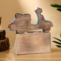 Календарь настольный «Мопед», 14×5.5×14 см, дерево, синий