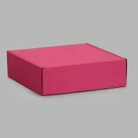Коробка самосборная, розовая, 24 х 24 х 7,5 см