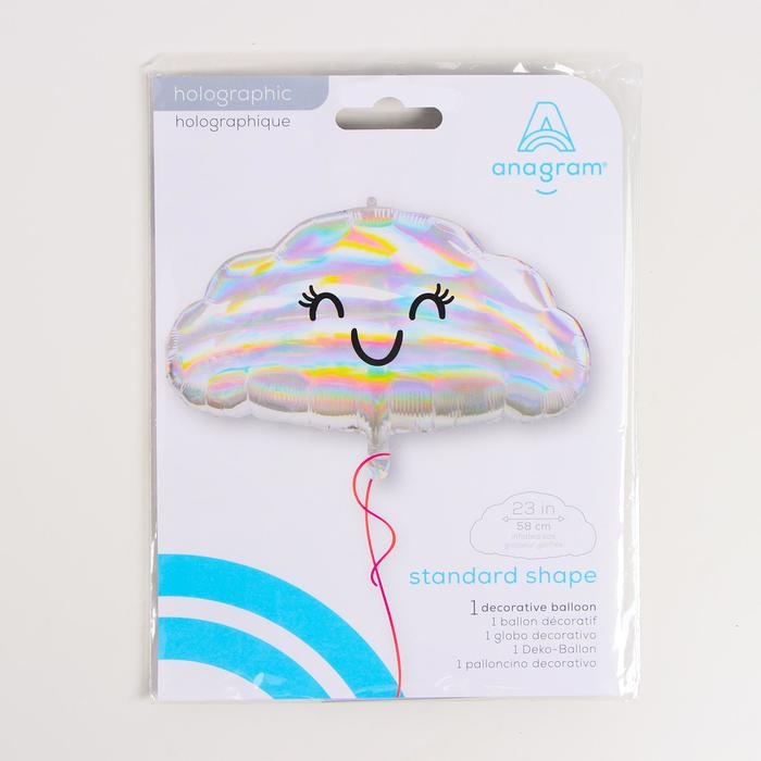 Шар фольгированный 23" &laquo;Облако с глазами переливы&raquo;, фигура