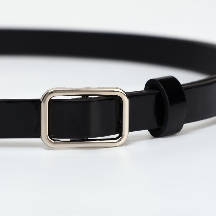 Ремень женский, ширина 1,3 см, пряжка металл, цвет чёрный Ремень женский, ширина 1,3 см, пряжка металл, цвет чёрный