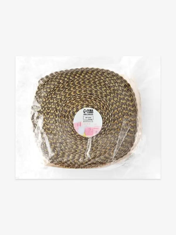 Лента с имитацией страз, 6 см, 9&plusmn;1 м, цвет золотой