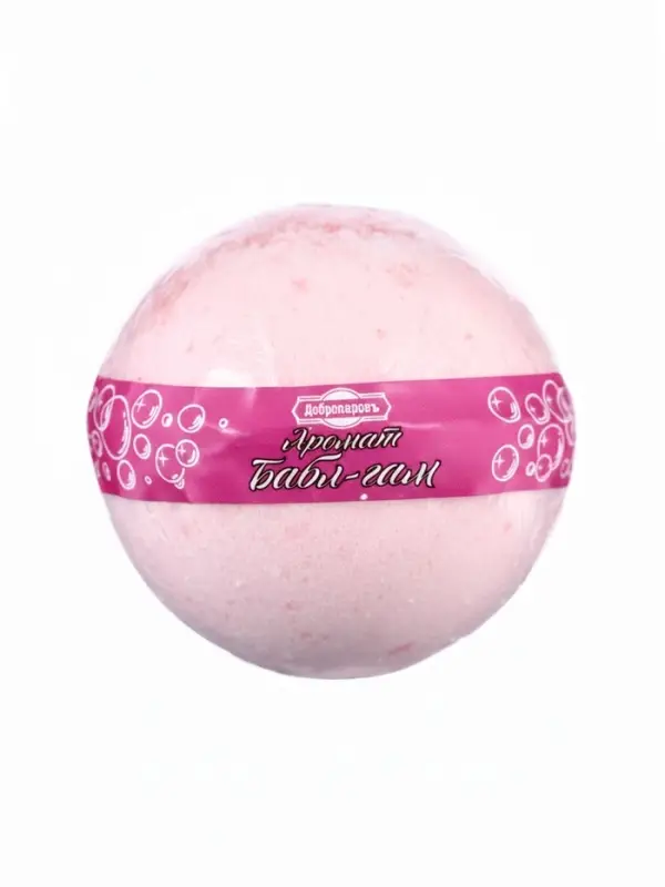 Бомбочка для ванн &laquo;Добропаровъ&raquo; с солью и шиммером, бабл гам, 150 г
