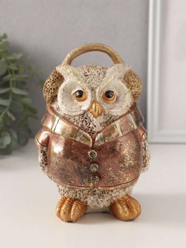 Сувенир полистоун Сувенир полистоун "Сова в куртке и наушниках" 11х11х16,5 см