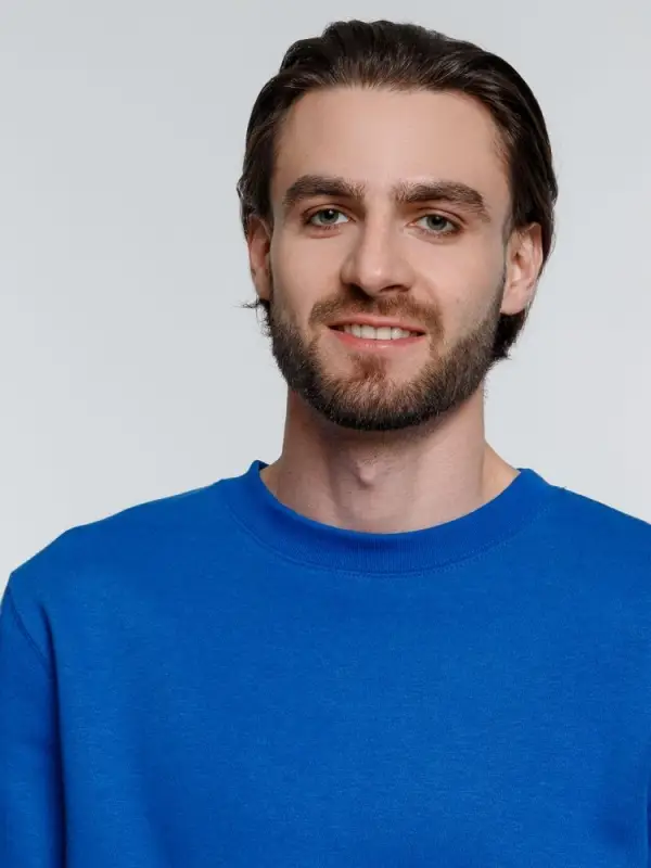 Свитшот унисекс Delta, ярко-синий, размер L