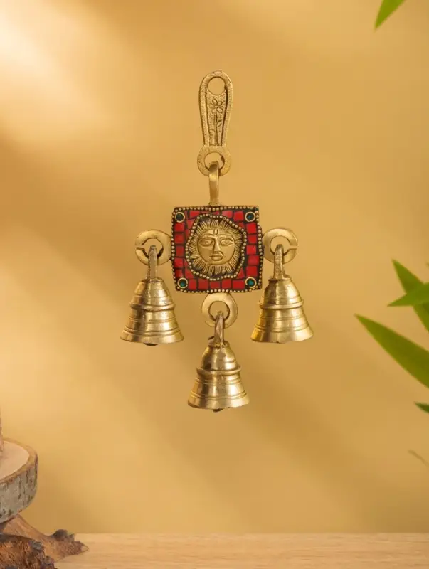 Сувенир подвеска "Солнце" латунь 16х8,5 см