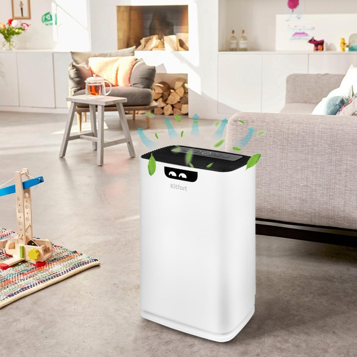 Очиститель воздуха Kitfort КТ-2824, 45 Вт, 310 м³/ч, до 40 м2, белый Очиститель воздуха Kitfort КТ-2824, 45 Вт, 310 м³/ч, до 40 м2, белый