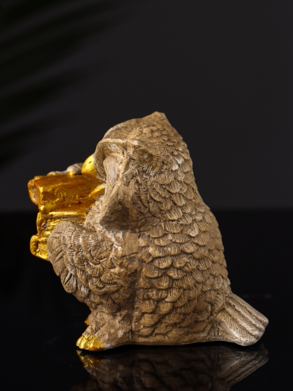 Фигура Фигура "Сова ученая" 8х9х7 см, бежевый