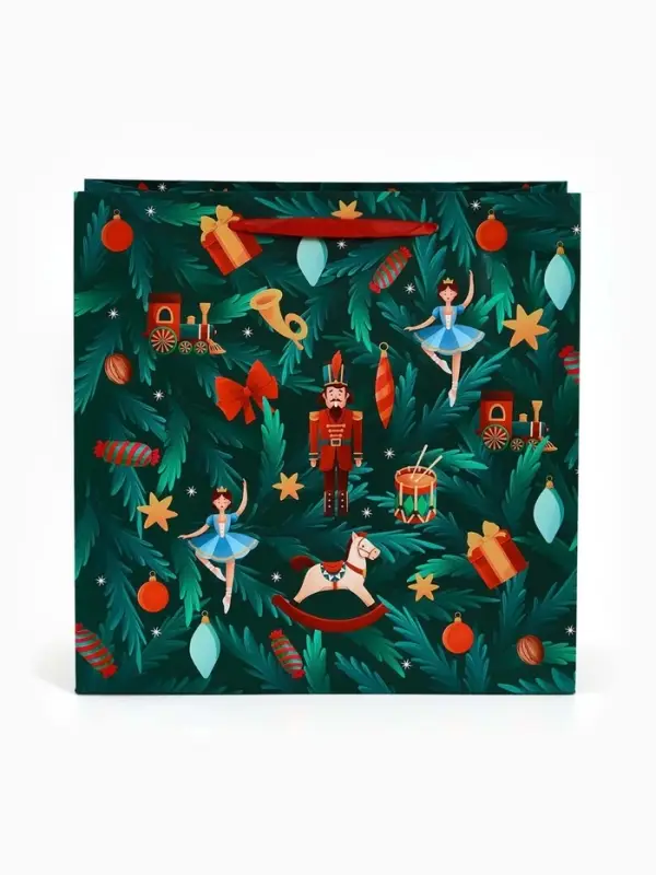 Пакет ламинированный квадратный &laquo;Новый год&raquo;, 30&times;30&times;12 см