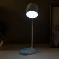 Лампа настольная RISALUX &laquo;Мими&raquo;, светодиодная, 3 Вт, диммер, USB, голубая, 8&times;12.5&times;32 см