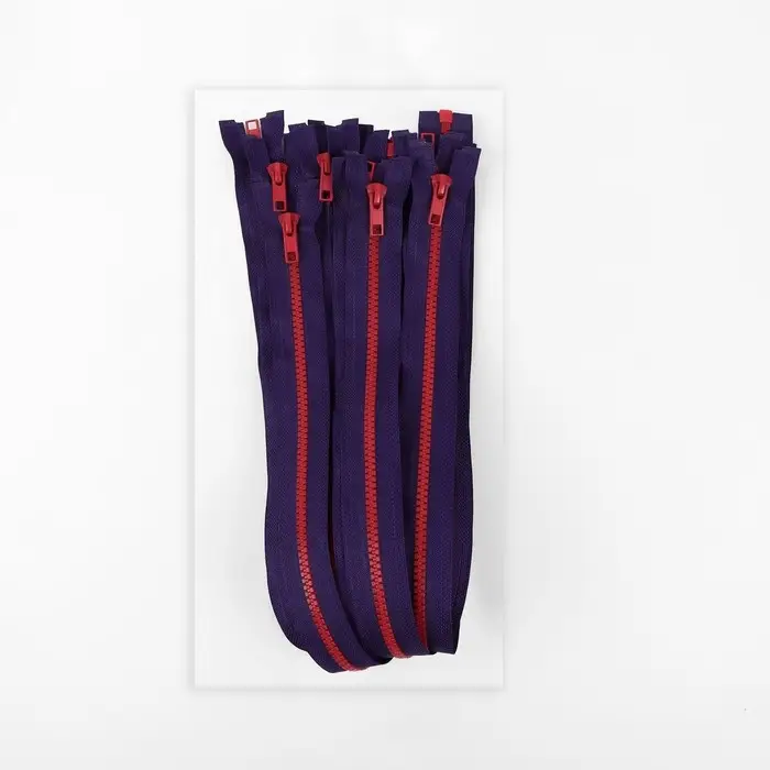 Молния «Трактор», №5, разъёмная, замок автомат, 60 см, синяя, красная Молния «Трактор», №5, разъёмная, замок автомат, 60 см, синяя, красная