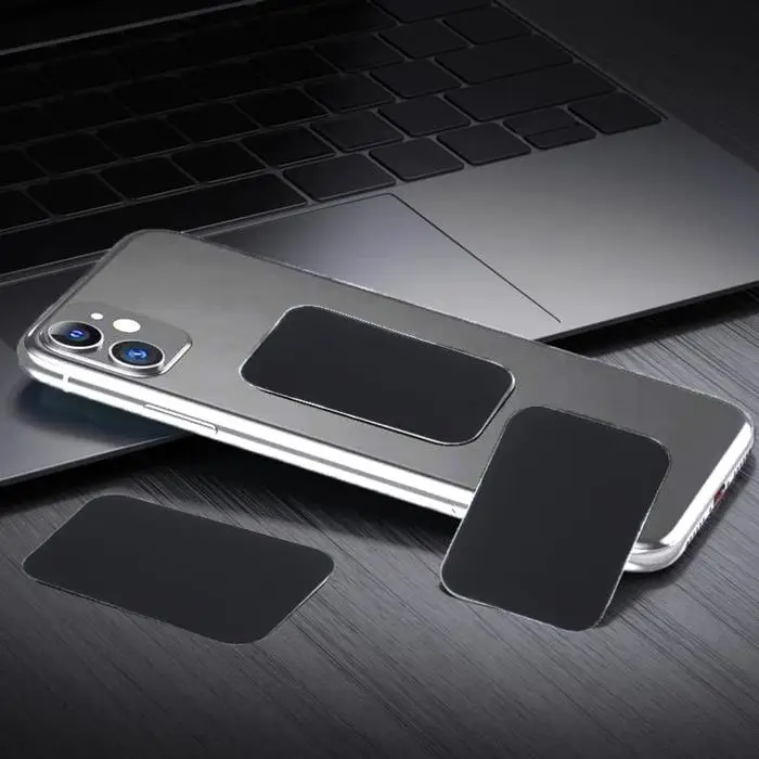 Пластина для магнитных держателей, 4.5×6.5 см, клейкая, черный, набор 3 шт.