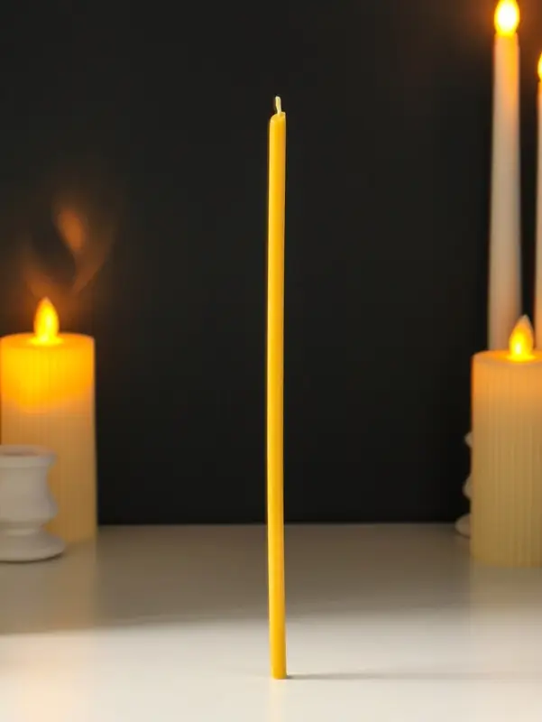 Свечи церковные медовые №40, упаковка 1 кг, парафин, медовое масло