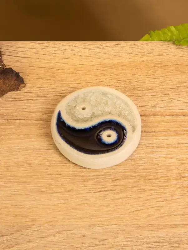 Подставка под благовония "Инь Янь" керамика, цв. МИКС, 7х7х1,5 см