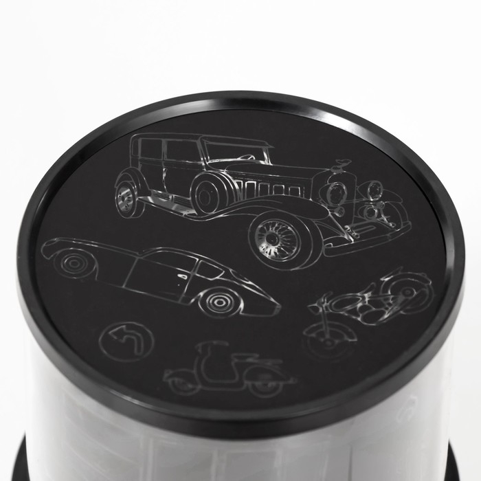 Ночник-проектор Ночник-проектор "Ретротехника" LED USB/от батареек черный 10,8х10,8х11,5 см RISALUX