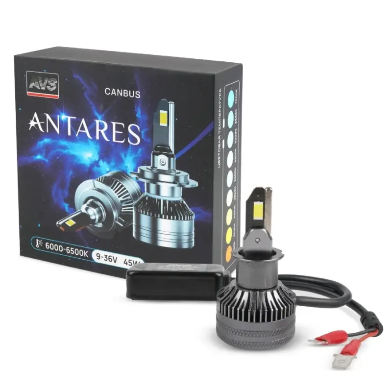Светодиодная лампа AVS Antares H3, 9-36V, 45W, 2 шт.