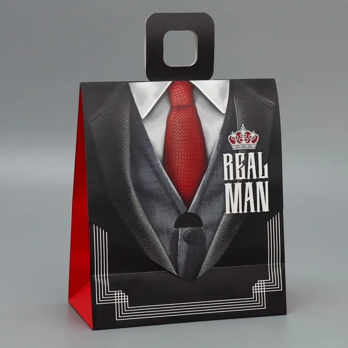 Пакет подарочный с формовым клапаном, упаковка, «Мужской», 23 х 27 х 11.5 см Пакет подарочный с формовым клапаном, упаковка, «Мужской», 23 х 27 х 11.5 см