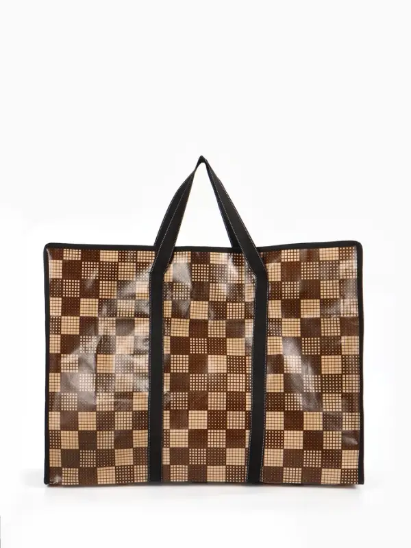 Сумка хозяйственная на молнии, 54 л, 60&times;20&times;45 см, коричневая