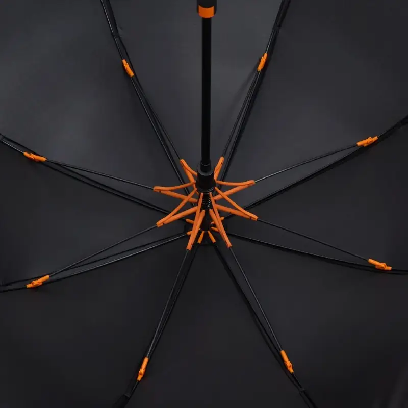 Зонт-трость Hidecolor с цветными спицами, оранжевый Зонт-трость Hidecolor с цветными спицами, оранжевый
