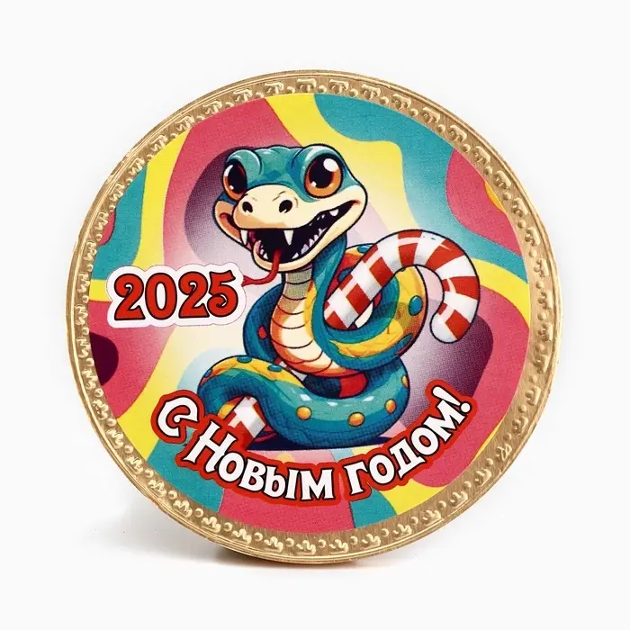Шоколадная медаль Шоколадная медаль "С Новым Годом Змея", микс, 25 г