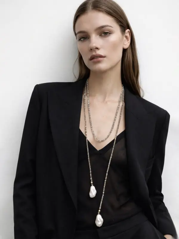 Бусы бисерные с подвесами жемчуг &laquo;Нить стекла&raquo;, L=120 см, №2, серые