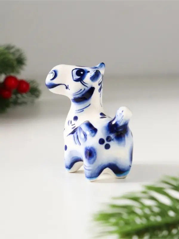 Сувенир Пегас, 7х6,5х3,5см, гжель