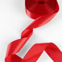Лента атласная, 50 мм, 100&plusmn;5 м, красная