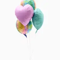 Воздушные шары фольгированны "Happy birthday", набор 5 штук