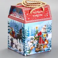 Подарочная новогодняя коробка &laquo;Золотая рыбка&raquo;, для сладких подарков, 18&times;18&times;14 см