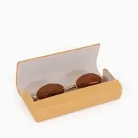 Футляр для очков на магните, размер 15.5&times;6&times;3 см, бежевый