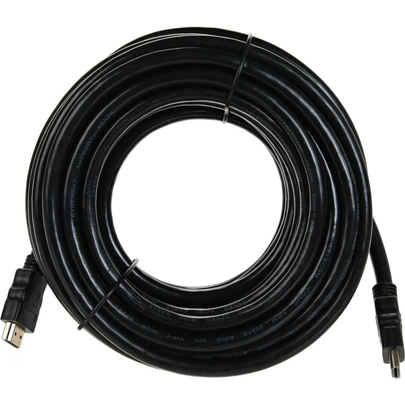 Кабель HDMI-19M-HDMI-19M ver 2.0+3D/Ethern,2 ф-ра 10m Telecom (TCG200F-10M)