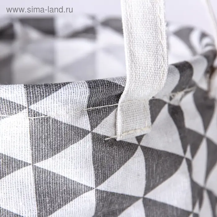 Корзина для хранения с ручками «Геометрия», 20×20×17 см, цвет серый Корзина для хранения с ручками «Геометрия», 20×20×17 см, цвет серый