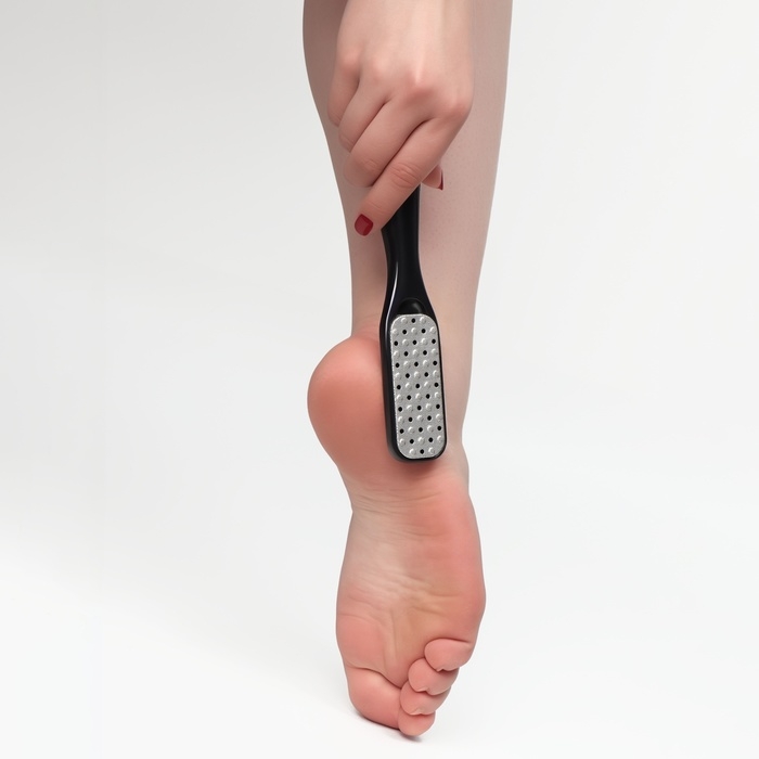 Пилка для ног, лазерная/наждачная, двусторонняя, 18 см, цвет чёрный Пилка для ног, лазерная/наждачная, двусторонняя, 18 см, цвет чёрный