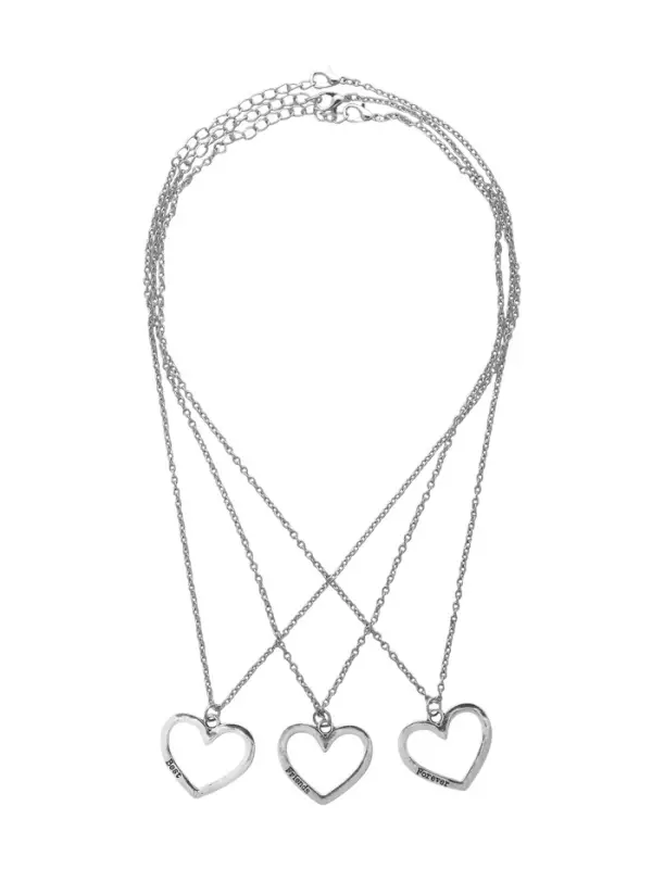 Кулоны парные &laquo;Троица&raquo;, 45 см, цвет серебро