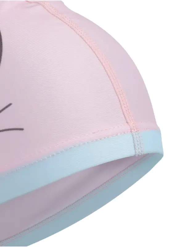 Шапочка для плавания детская &laquo;Котик&raquo;, тканевая, обхват 46-52 см