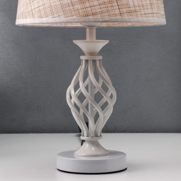 Лампа настольная 16229/1WT Е27 40Вт белый 25х25х42 см RISALUX
