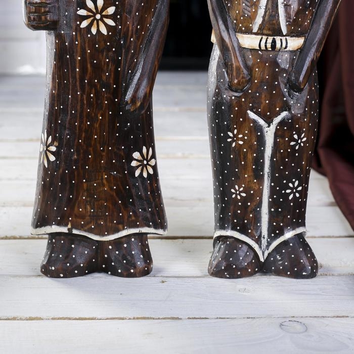 Сувенир дерево Сувенир дерево "Парочка котов в одежде" (набор 2 шт) 50х12х12 см