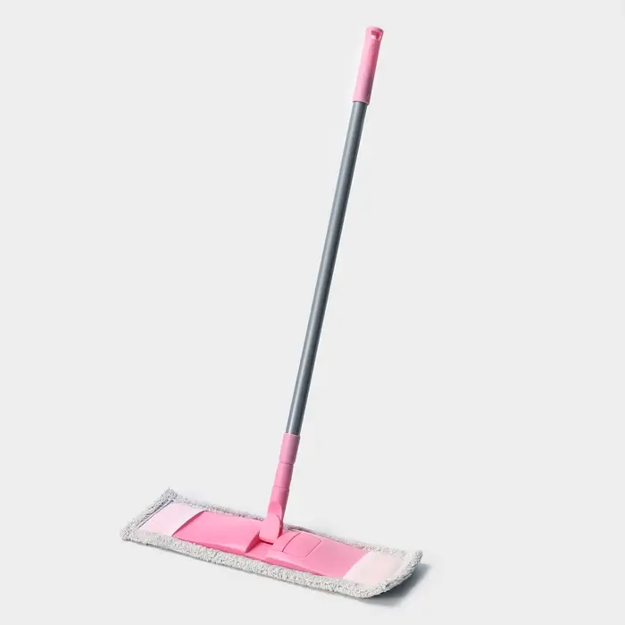 Швабра для мытья пола плоская с телескопической ручкой Raccoon, 40&times;14&times;90(120) см, микрофибра