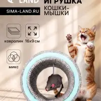 Игрушка-когтеточка &laquo;Кошки-мышки&raquo;, 16&times;9 см, ковролин, цвет МИКС