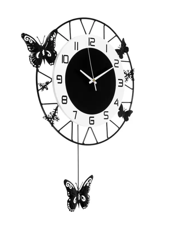 Часы настенные интерьерные &laquo;Бабочки&raquo;, с маятником, плавный ход, 35&times;51 см