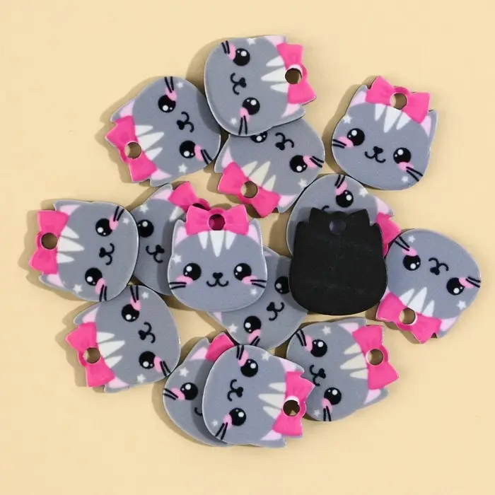 Фурнитура для бижутерии «Кошка», 1.5 х 1.6 см, с подвесом, 15 штук Фурнитура для бижутерии «Кошка», 1.5 х 1.6 см, с подвесом, 15 штук