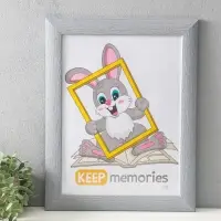 Фоторамка для фото 30х40 см "Luxe Elegance" пластик, серо-голубой, (пластик экран)