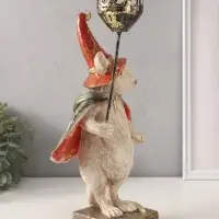 Фигурка - подсвечник полистоун &laquo;Мышонок-волшебник&raquo;, 16&times;18.5&times;32 см