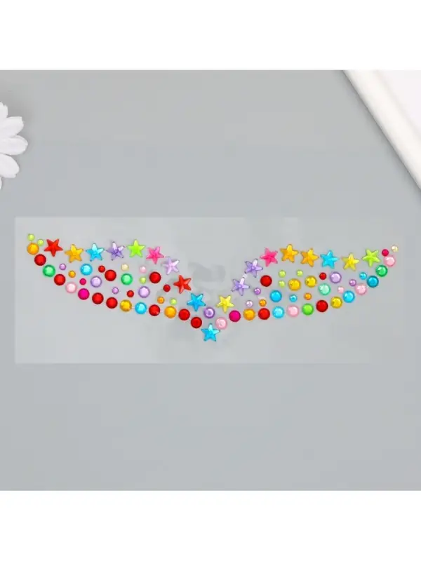 Наклейка - стразы &laquo;Украшение для ключиц&raquo;, 11.6&times;18 см, МИКС