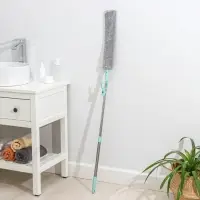 Швабра для уборки Доляна, гибкая, для труднодоступных мест, плоская насадка из микрофибры, 8&times;2.5&times;127 см