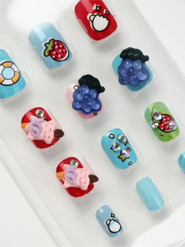 Детские накладные ногти &laquo;Сладости&raquo;, 12 шт.