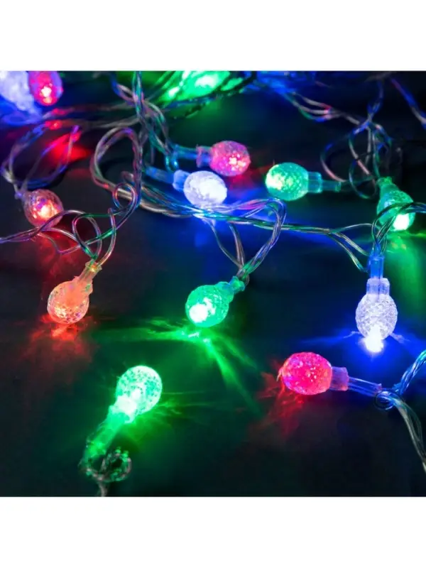 Гирлянда &laquo;Нить&raquo; 5 м с насадками &laquo;Фонарики&raquo;, IP20, прозрачная нить, 20 LED, свечение мульти (RG/RB), мигание, 220 В